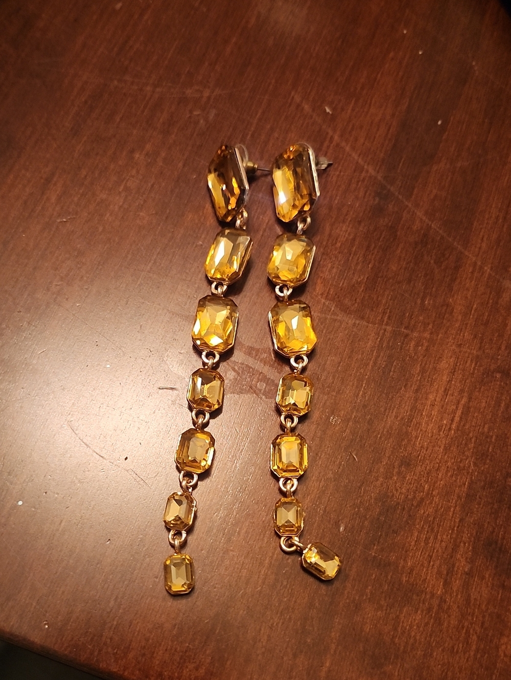 Gold-Tone Honey Drop Statement Earrings